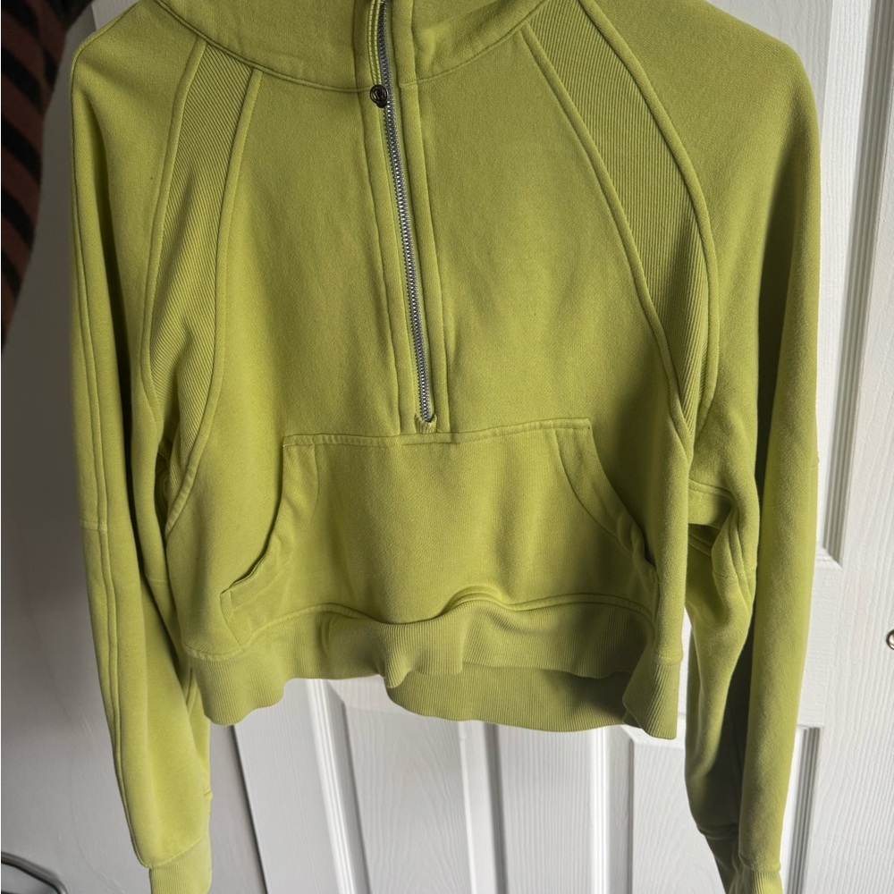 Lululemon Athletica Lime Green Half-Zip Hoodie